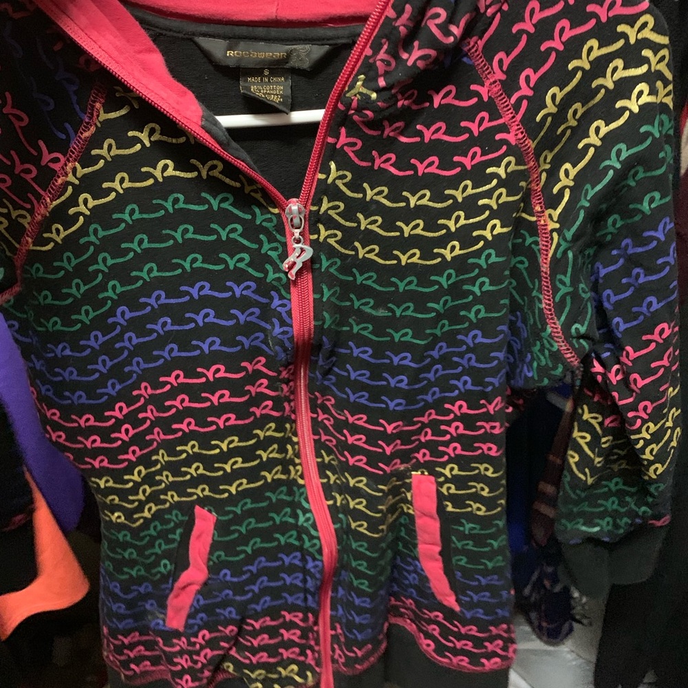 Rocawear 3/4 sleeve zip but light jacket.